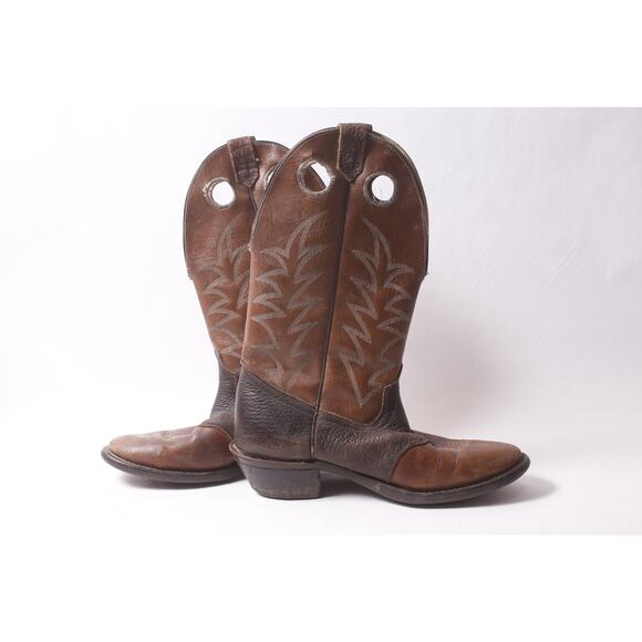 Wrangler Buckaroo Cowboy Boots 10 D Brown Leather with Decor  ~ 260302-WH 1013 main image 7